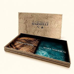 Coffret double plateau remborde texture, fabrication francaise